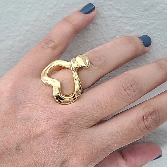 Uno De 50 Ring - NAILED HEART -  Gold  - Various Sizes - Picture 11 of 14